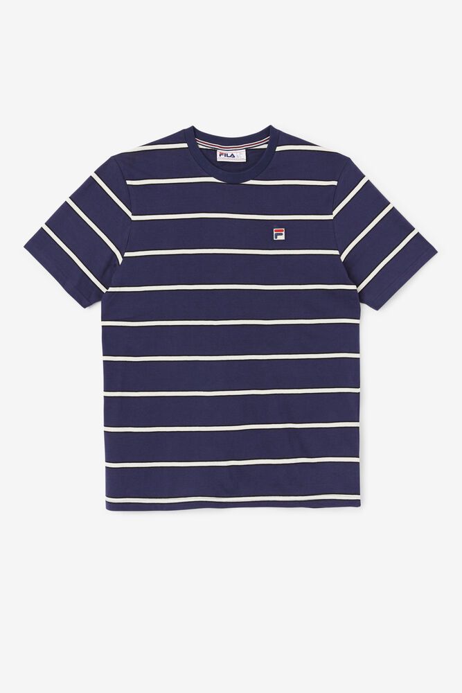 Fila T-Shirt Mens Navy - Felix - Philippines 5237419-OA